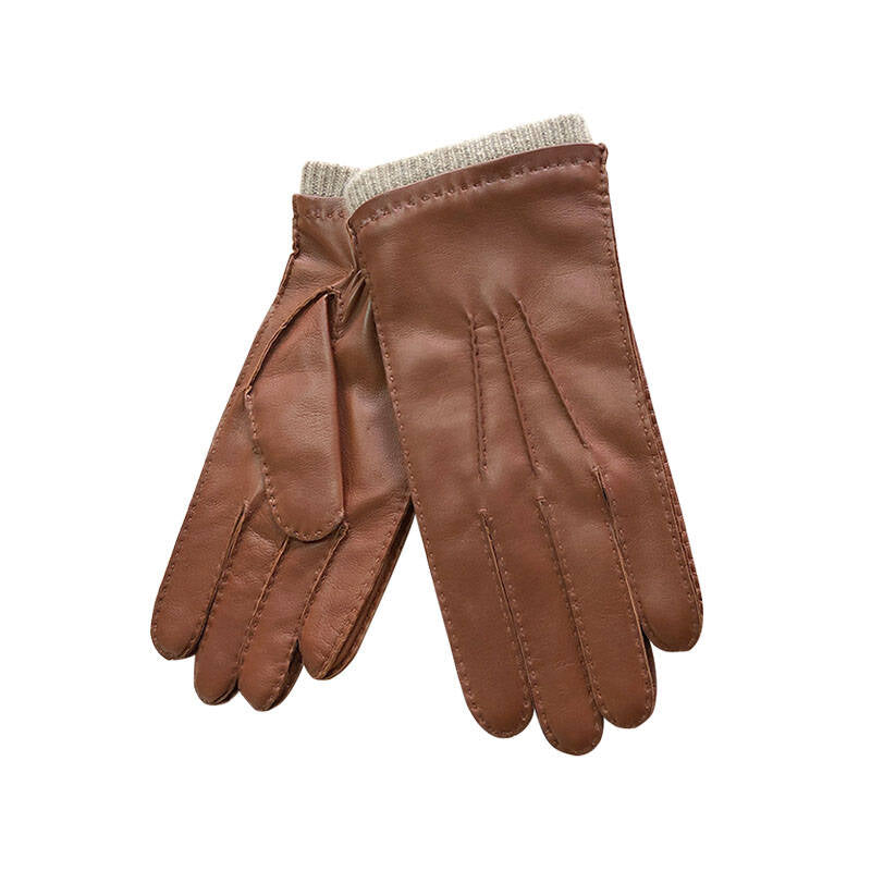 Herra - Cognac Lamb Cashmere Gloves - Mamma Reykjavík