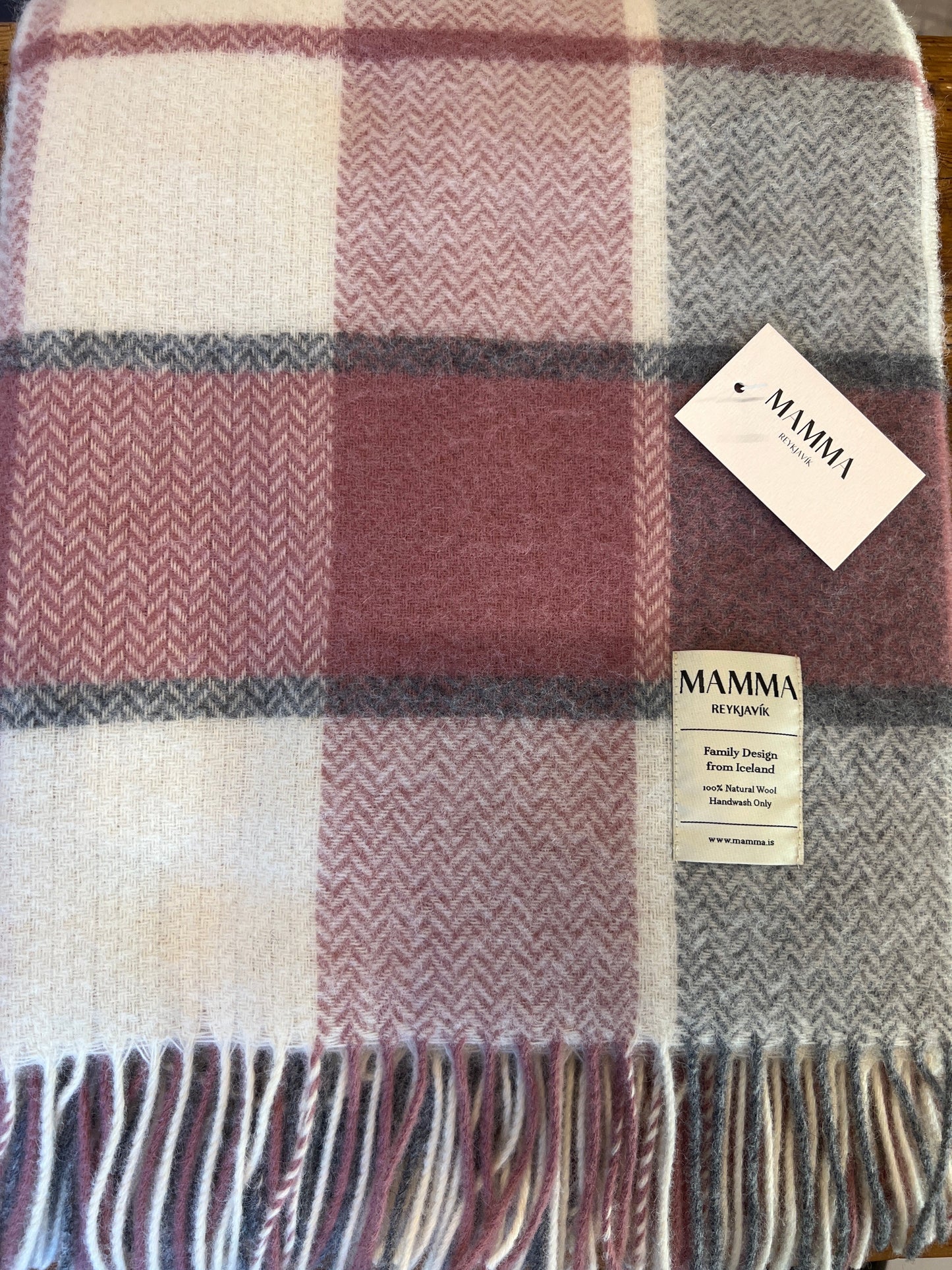Family Design Wool Blanket by Mamma Reykjavík