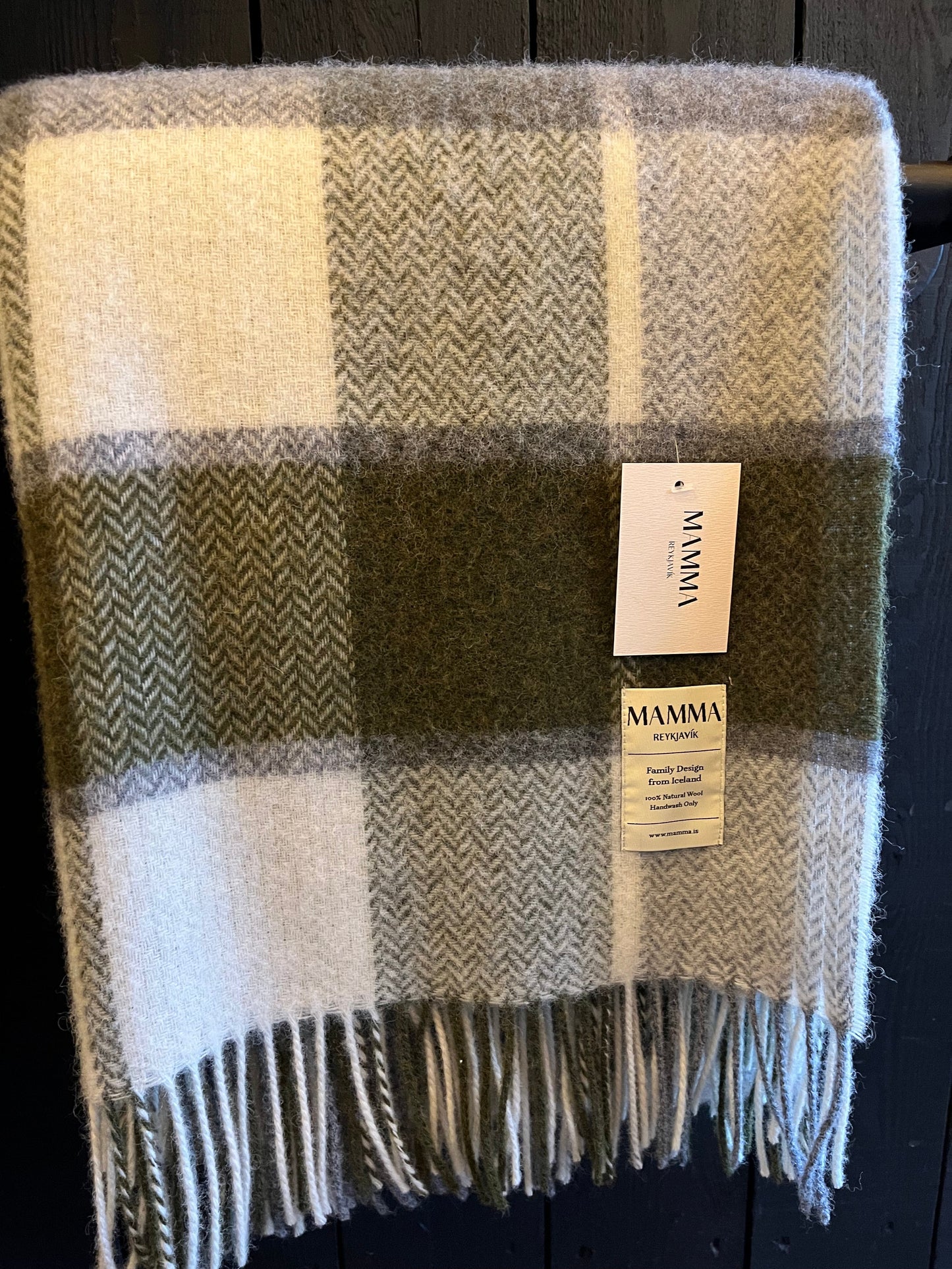 Family Design Wool Blanket by Mamma Reykjavík