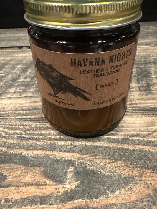 (By Krummi - No. 00 Havana Nights  (Amber Glass) - Reykjavík Candle Co.