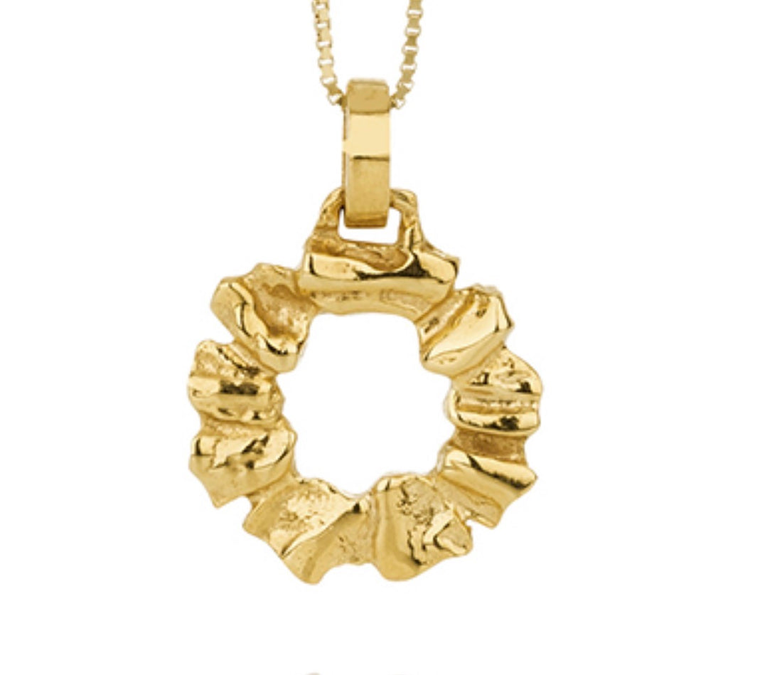 Silver and gold necklace jökull small