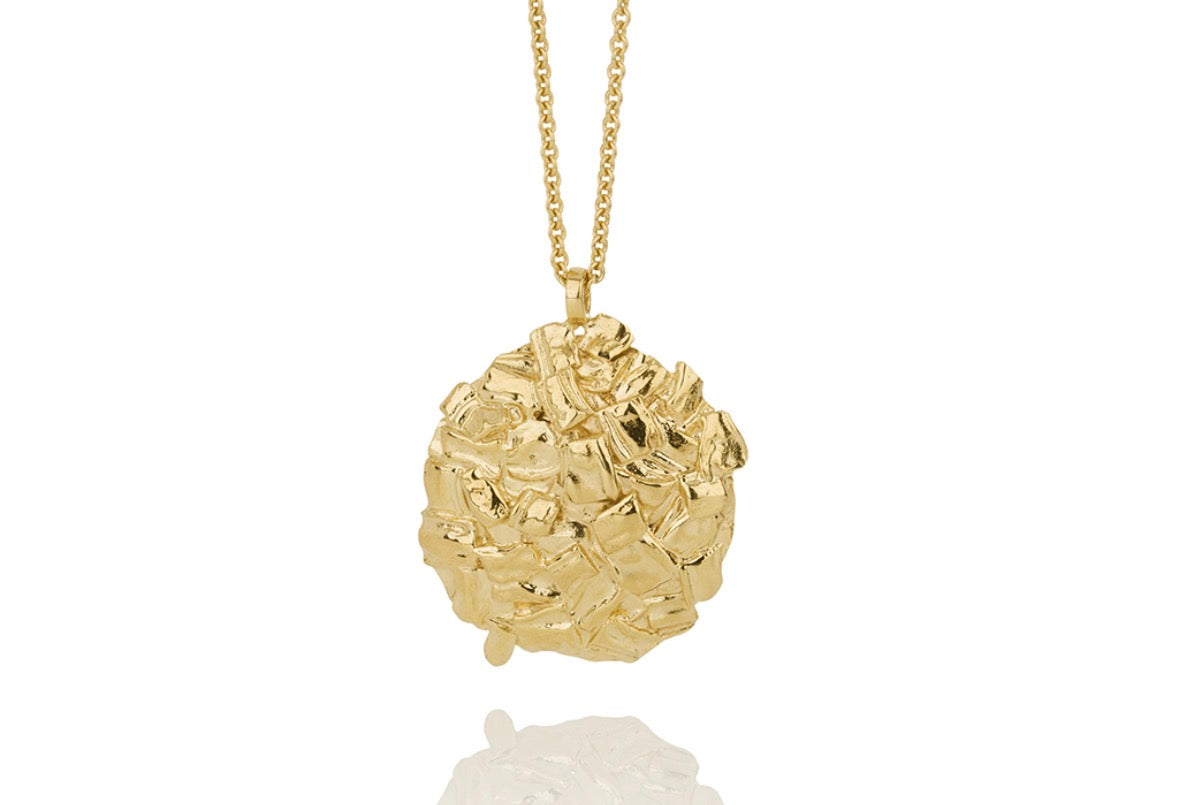 Silver and gold necklace jökull