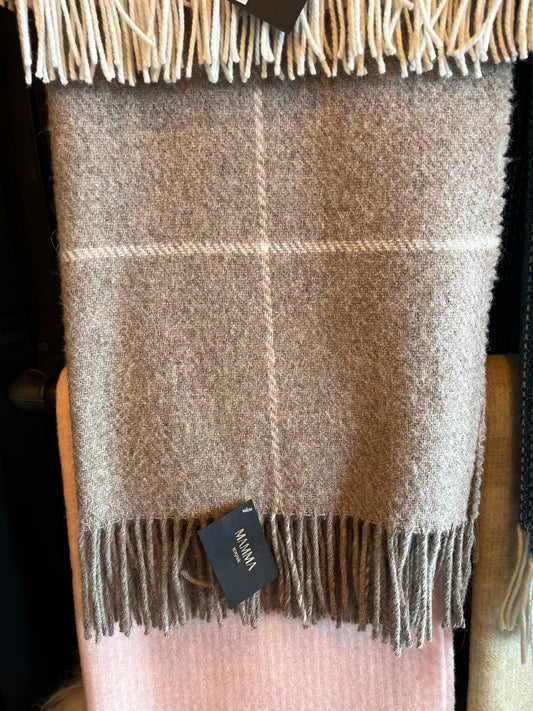 Wool Blanket Mamma Reykjavík Grey