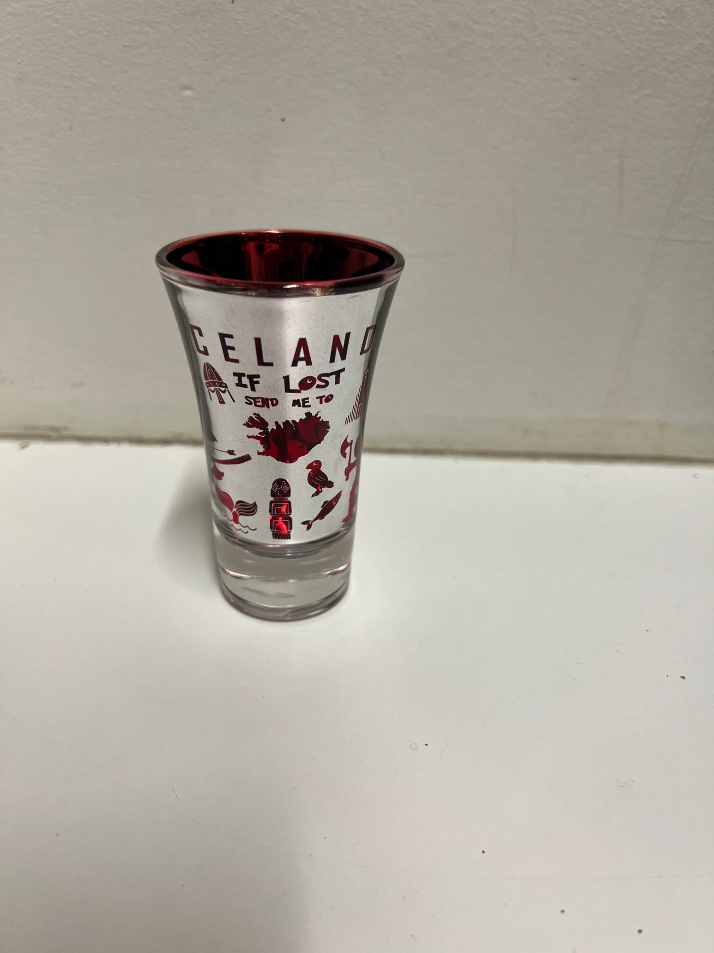 Shotglass Red/Blue - Atlason