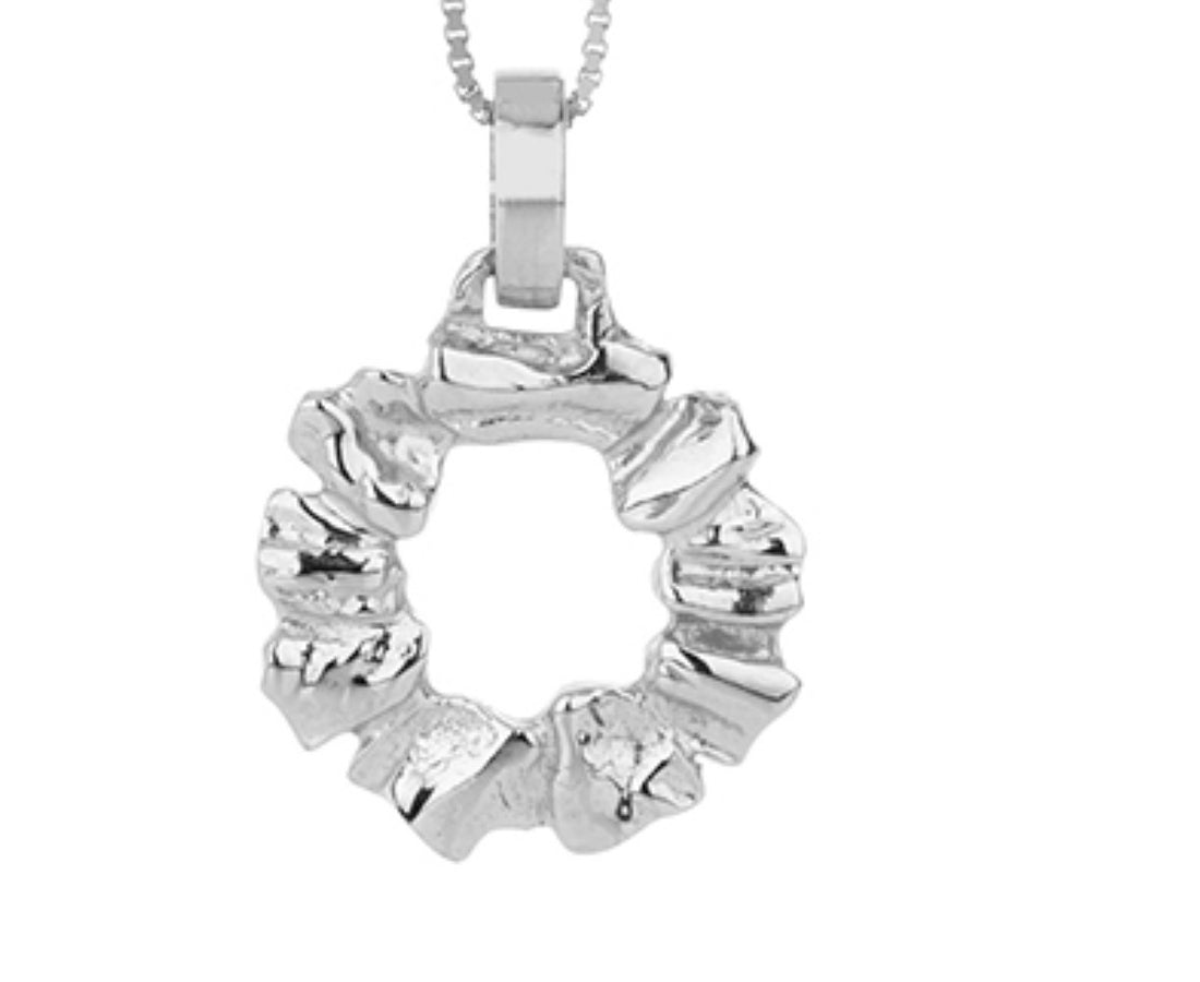 Silver and gold necklace jökull small