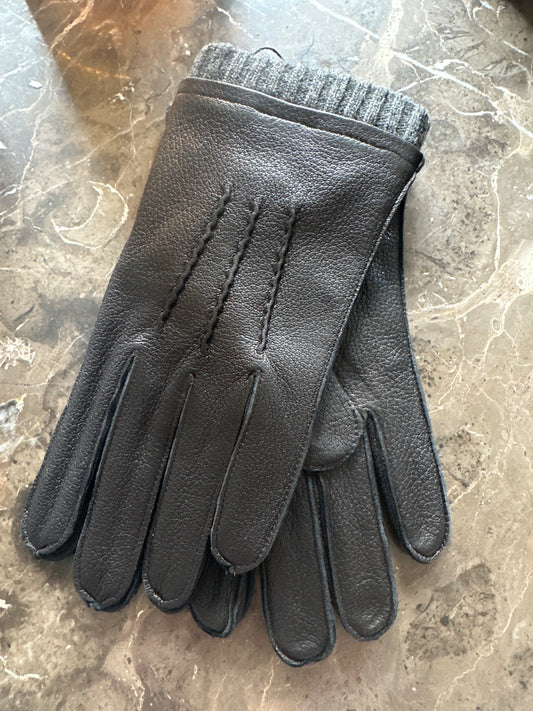 Gloves Mamma Reykjavík Black with Grey Wool