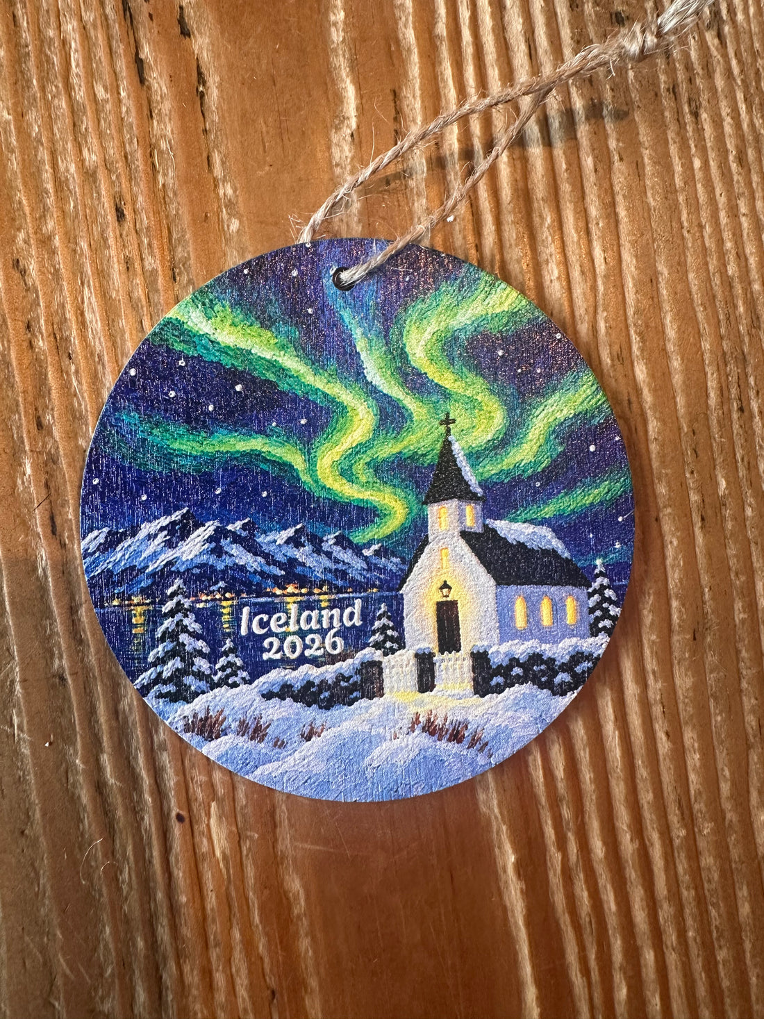 Wooden Ornaments painted Aurora