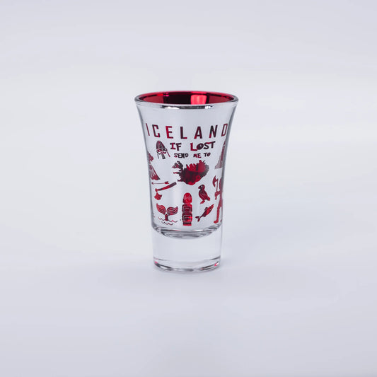 Shotglass Red/Blue - Atlason