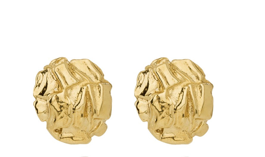 Sign earrings gold medium jökull