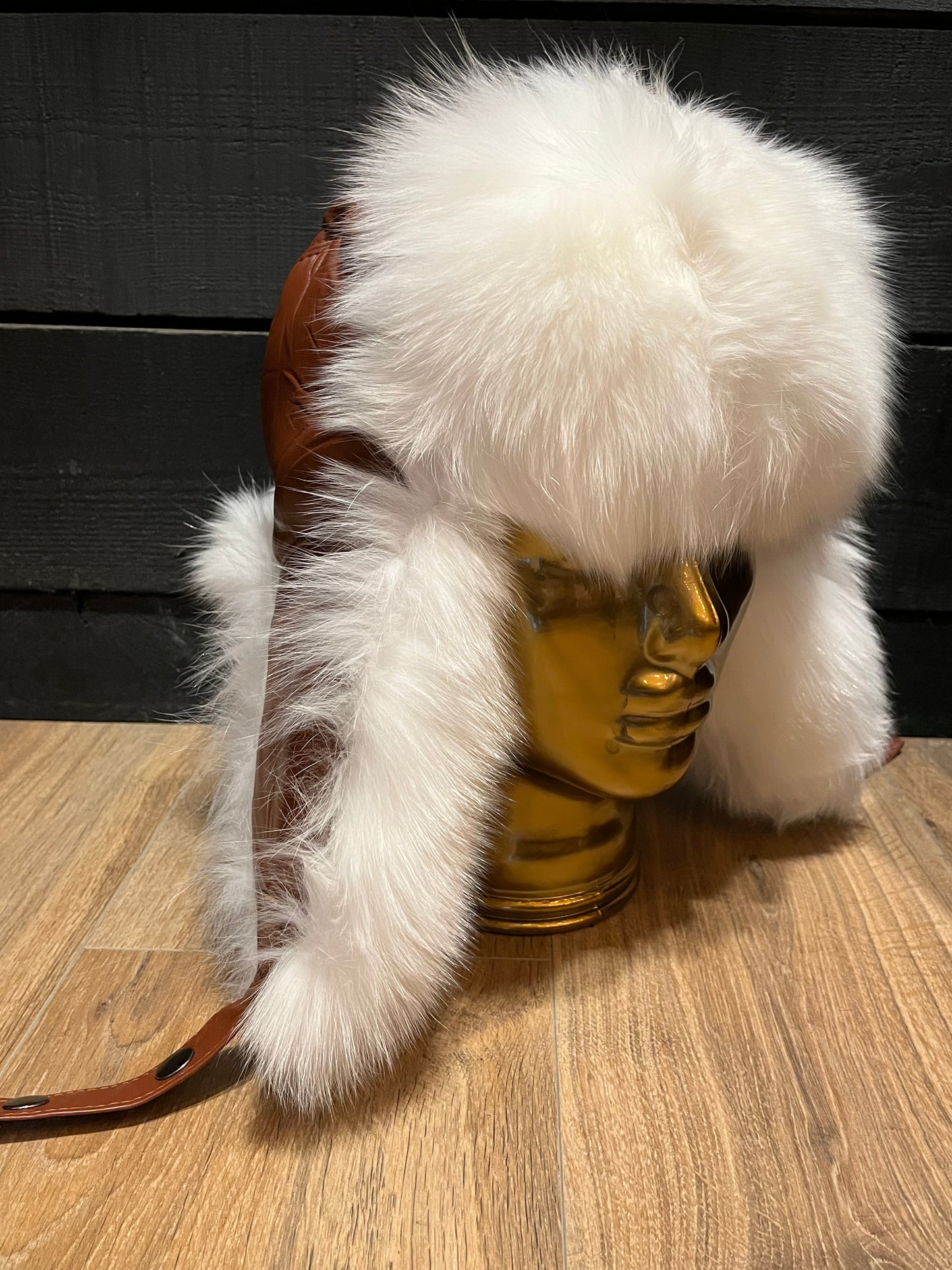 Sheep Leather Fox / Raccoon Fur Hat Mamma Reykjavík