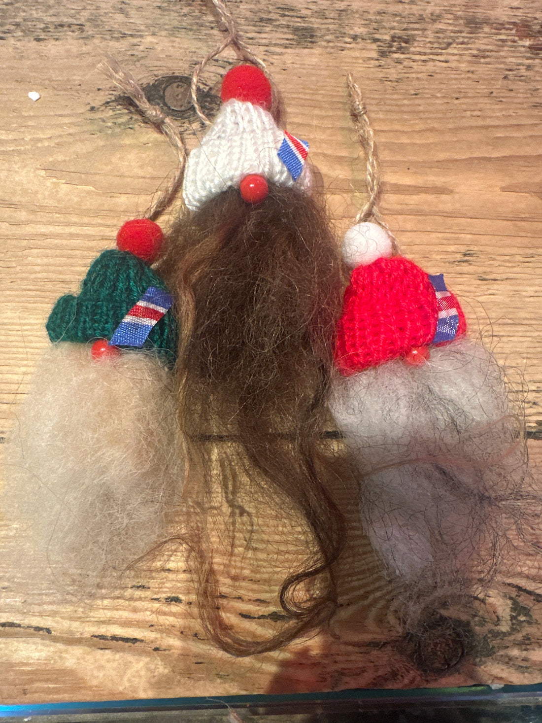 Handmade hanging small santa