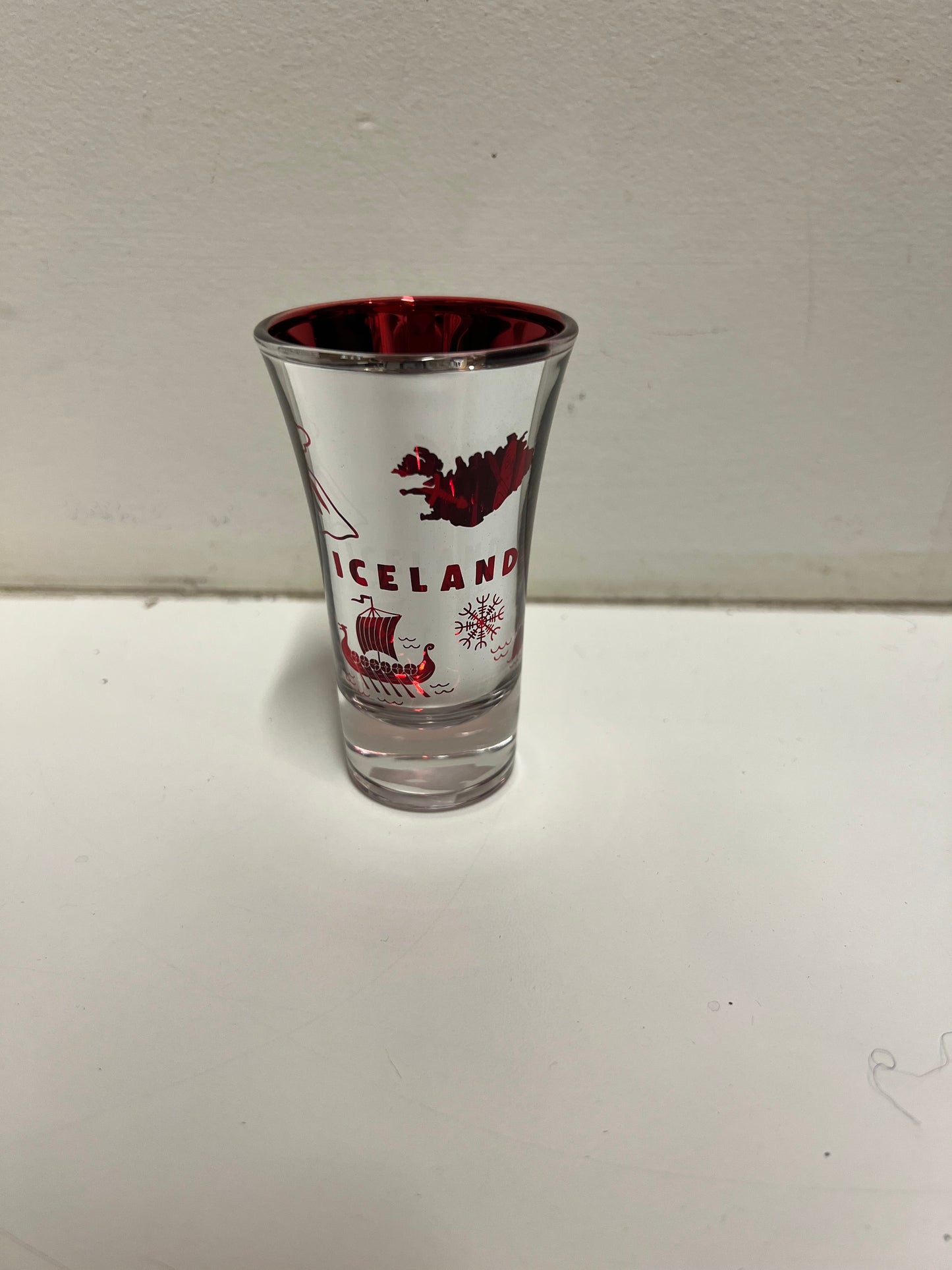 Shotglass Red/Blue - Atlason