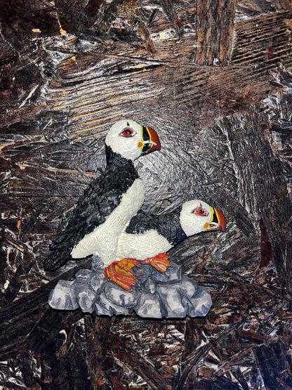 Mating Puffins