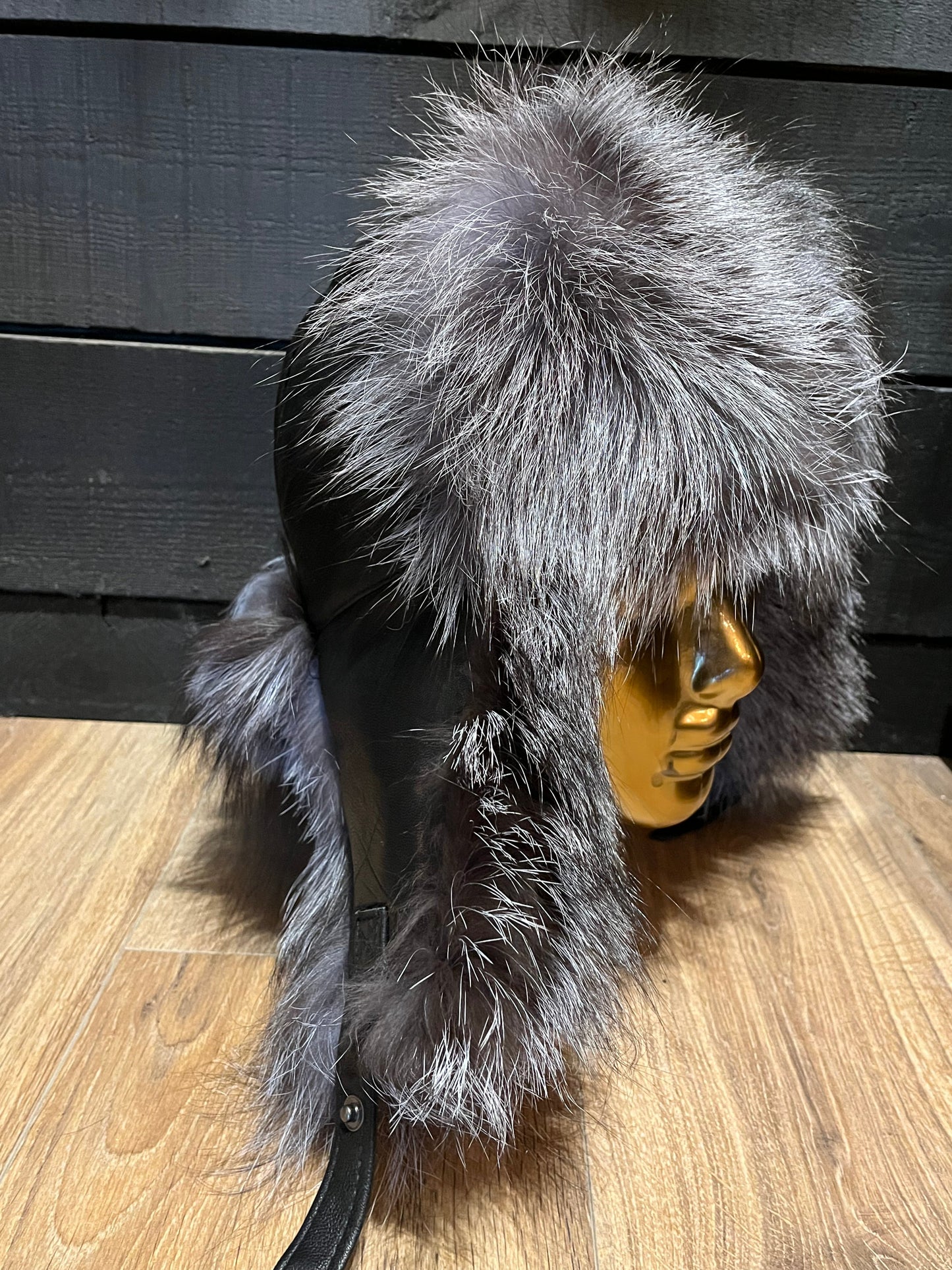 Sheep Leather Fox / Raccoon Fur Hat Mamma Reykjavík