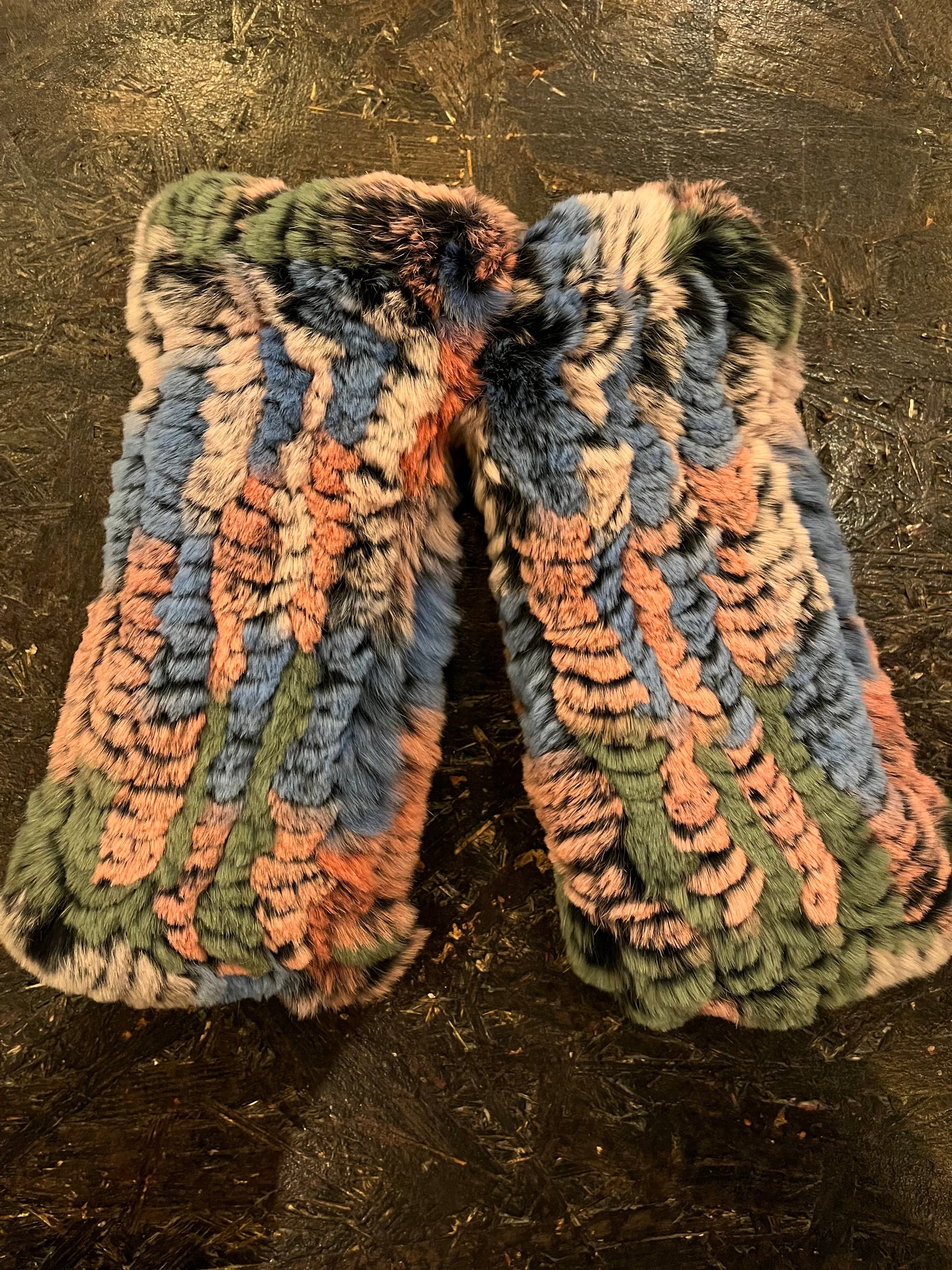 Rabbit Fingerless Gloves Handwarmers Mamma Reykjavík