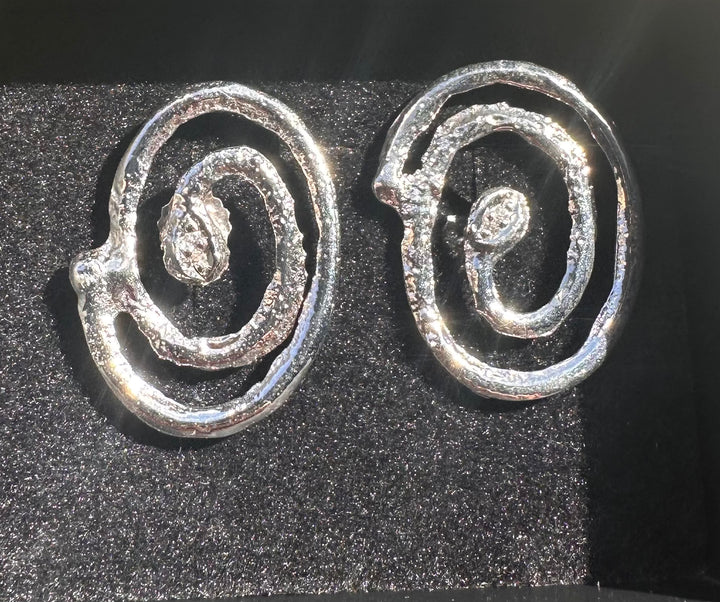 Sign earrings Orka silver