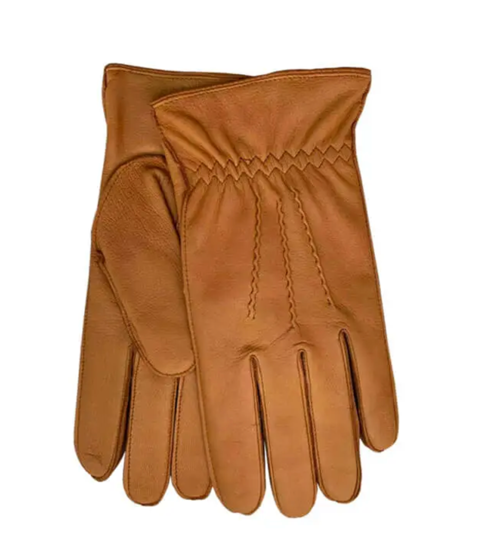 Gloves Mamma Reykjavík Mens Raindeer Light brown with three short curly lines