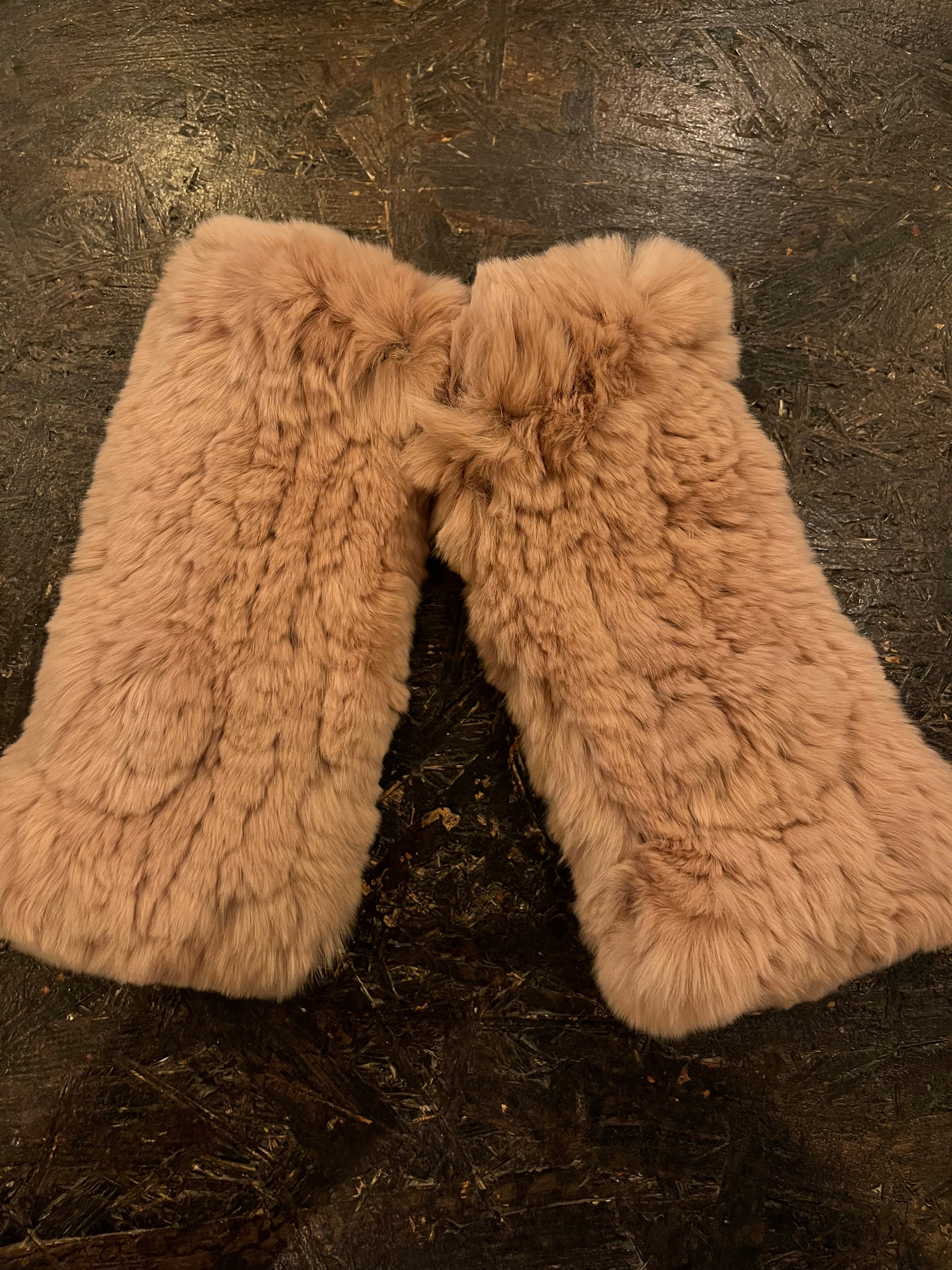 Rabbit Fingerless Gloves Handwarmers Mamma Reykjavík