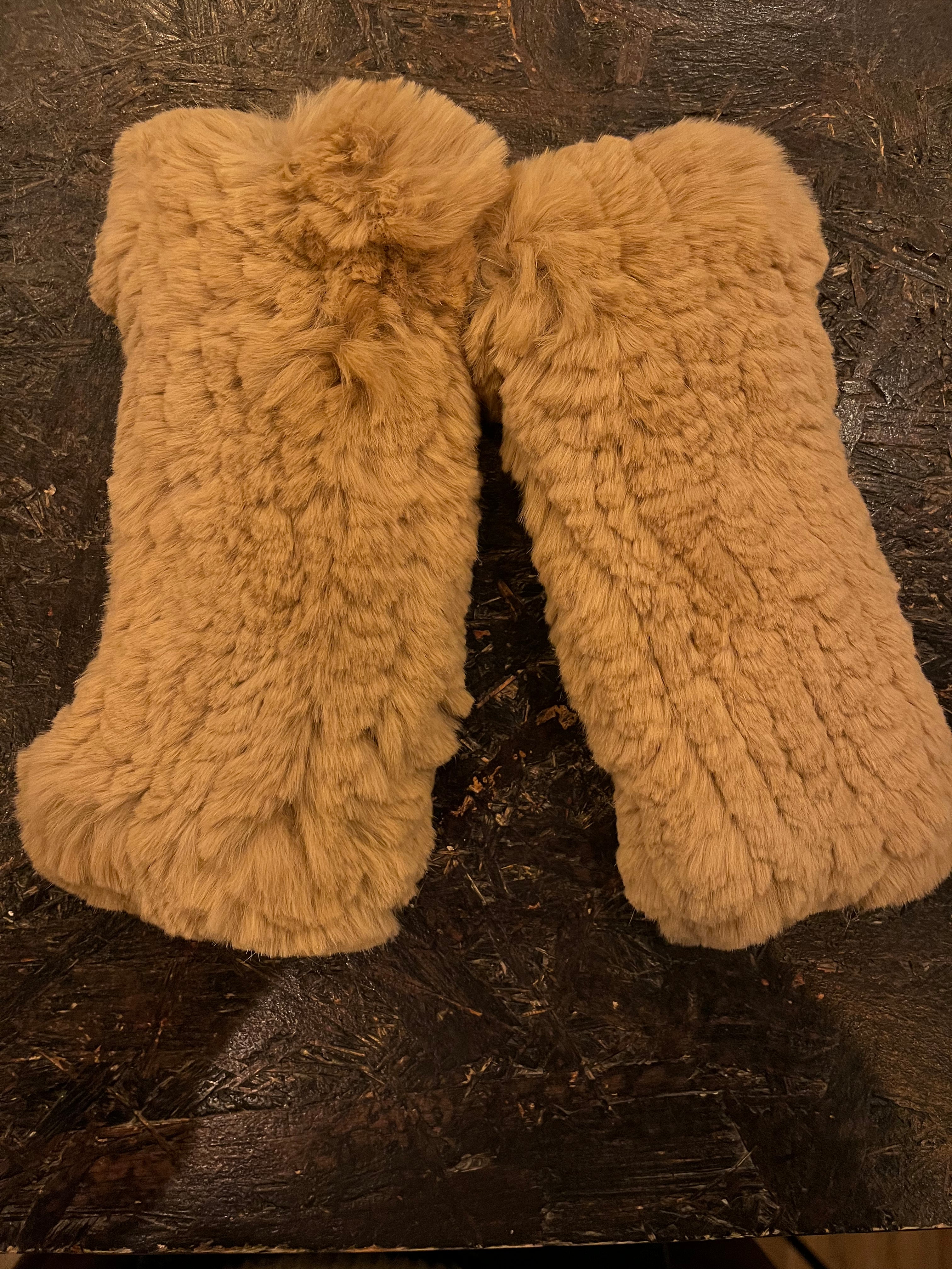 Rabbit Fingerless Gloves Handwarmers Mamma Reykjavík