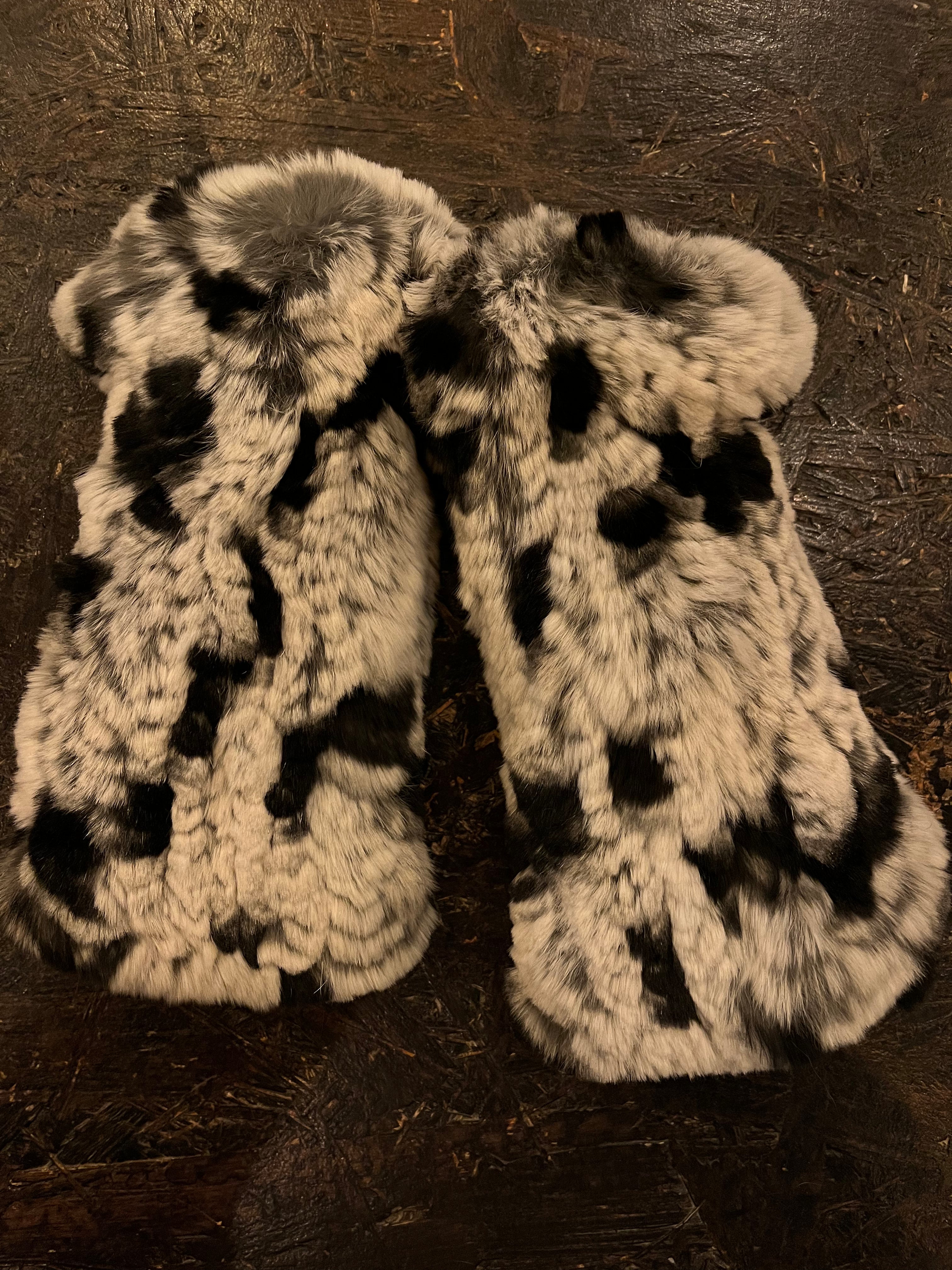 Rabbit Fingerless Gloves Handwarmers Mamma Reykjavík