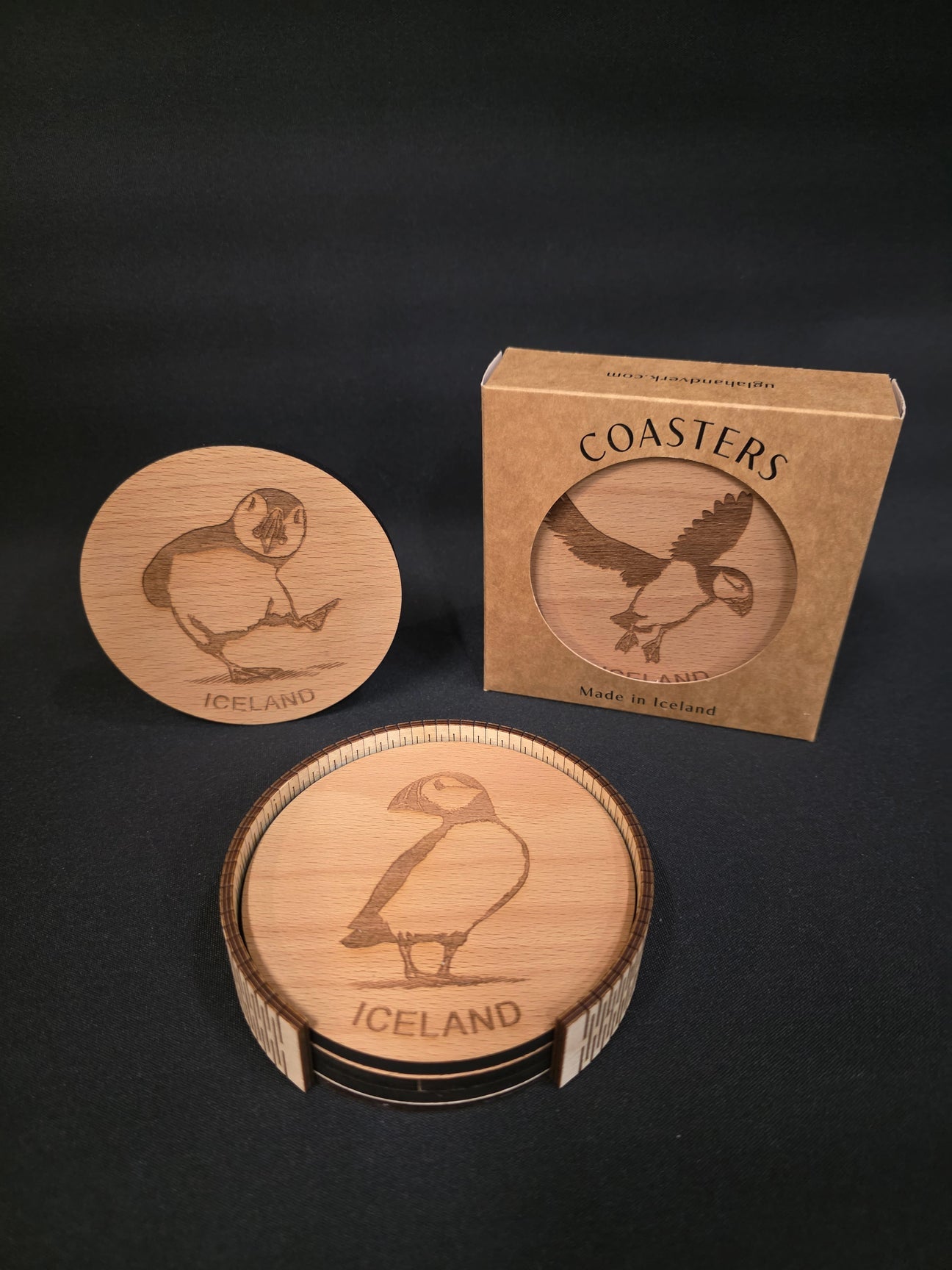 Wooden Coasters - Ugla Handverk