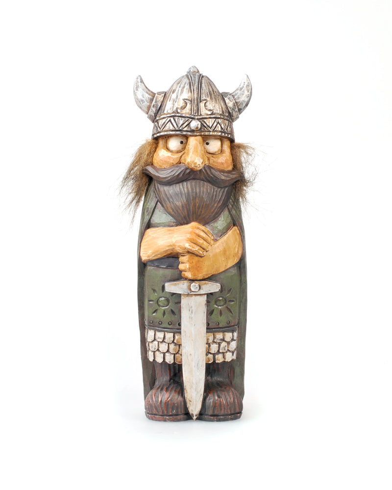 Resin Viking with Hair and Sword Down