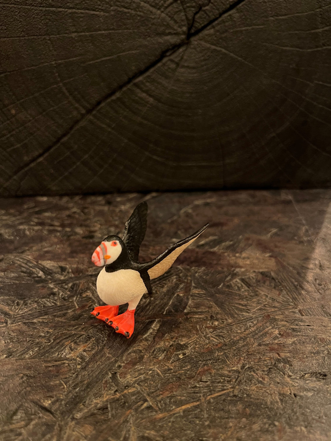 Puffin figurine wings out