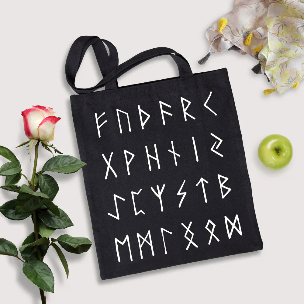 Tote Bag - Runic Alphabet – Seljalandsfoss Shop & Food