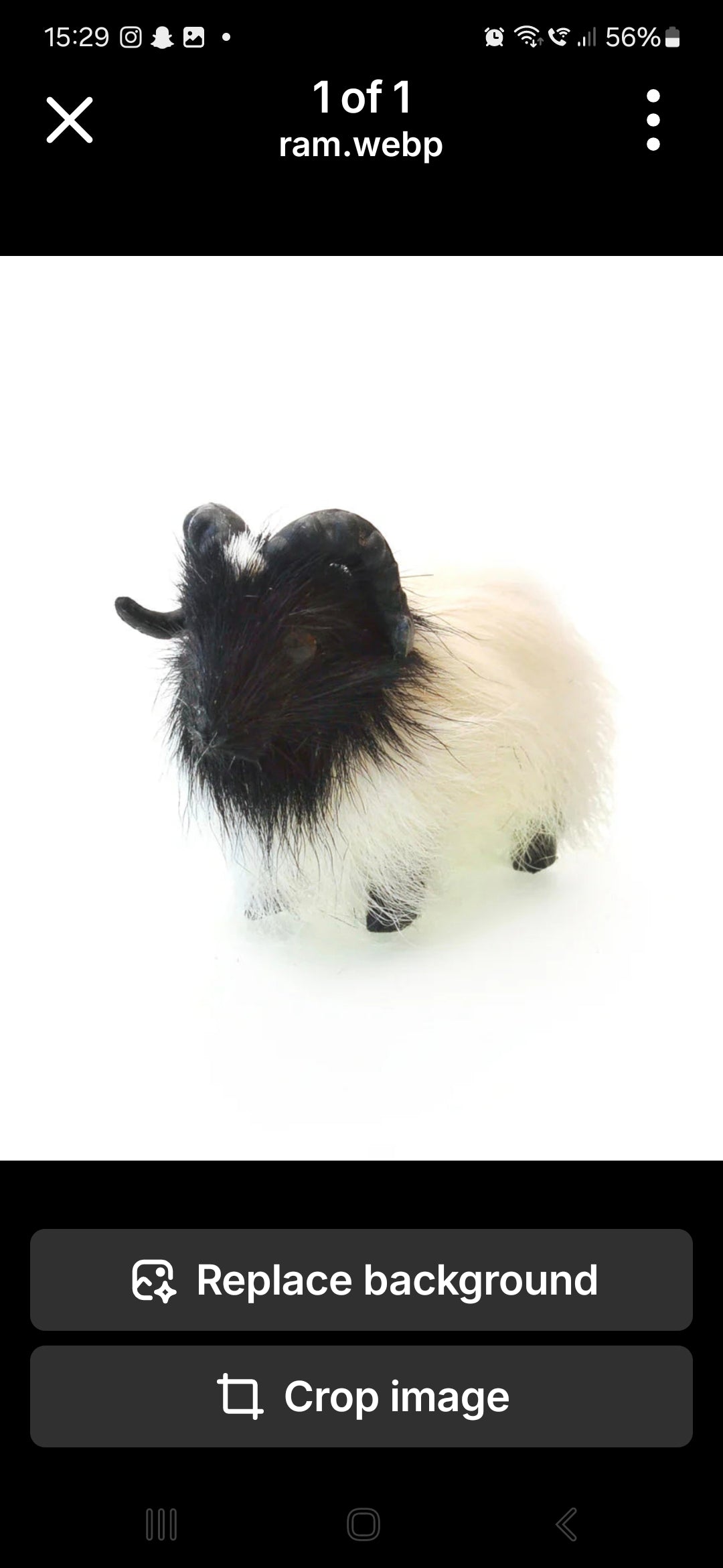 Icelandic Ram with Horns big 12 cm