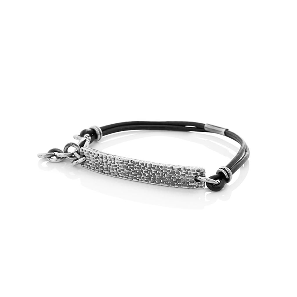 SIGN Bracelet Silver and Leather