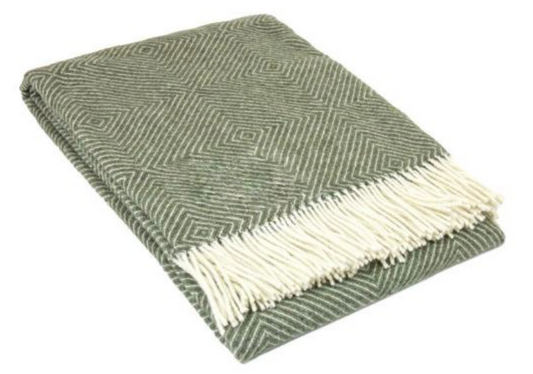 Merino Wool Blanket Mamma Reykjavík Khaki Green