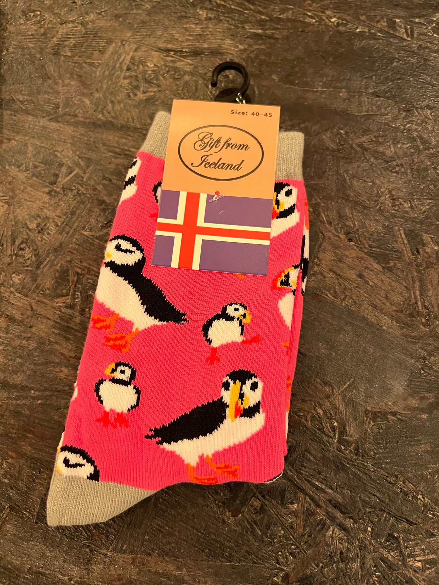 Socks Puffins Pink - Gift from Iceland