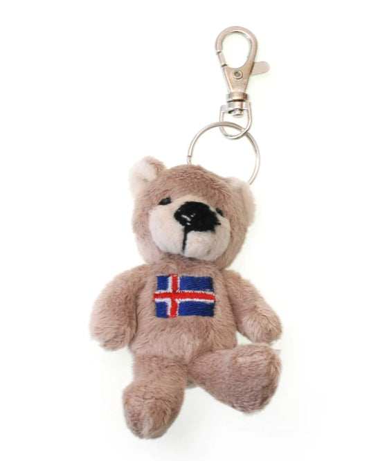 Soft Bear with Icelandic Flag Keychain