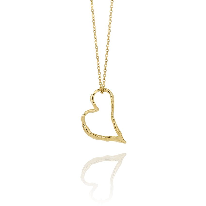 SIGN Necklace Hjarta Large Gold Heart