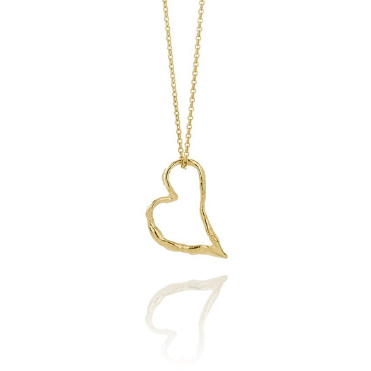 SIGN Necklace Hjarta Large Gold Heart