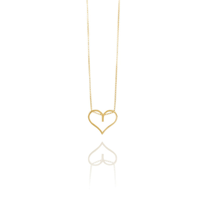 SIGN Necklace Hjarta Classic Gold and Silver Heart