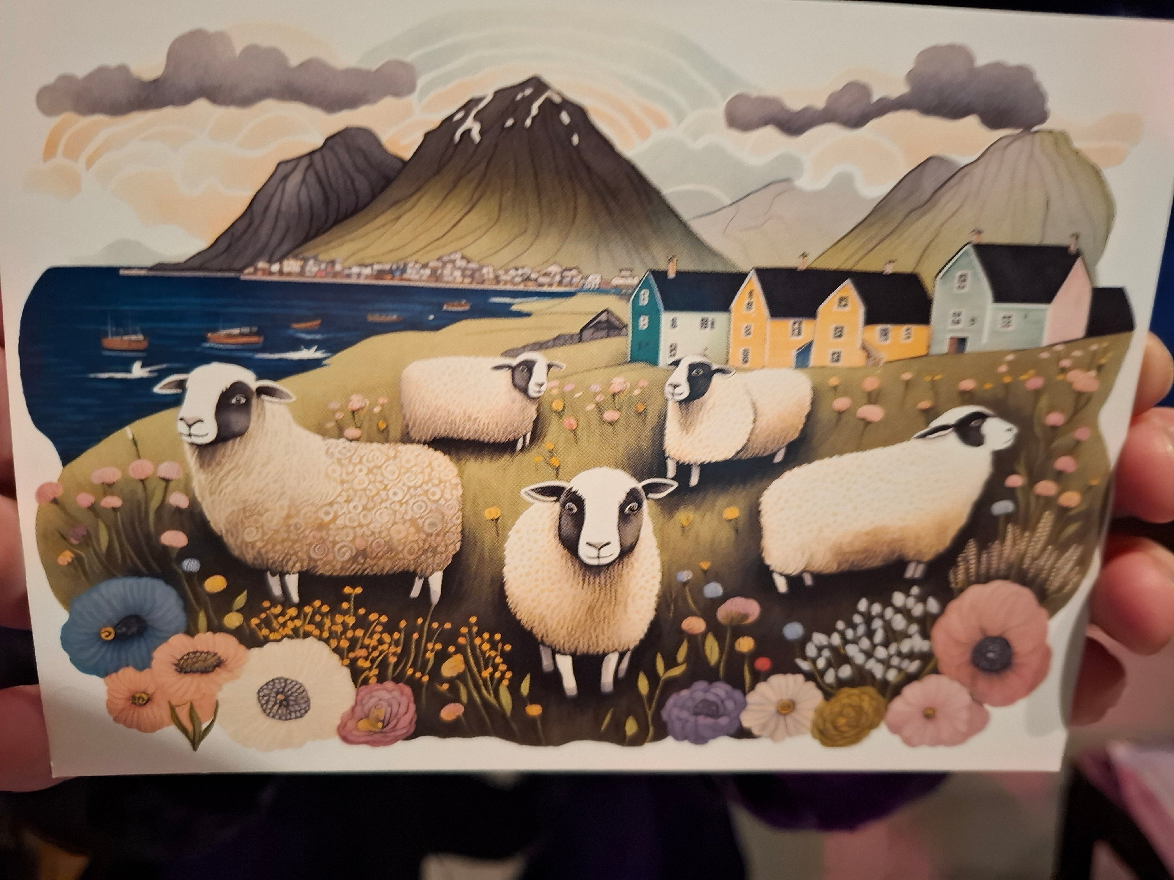 Postcard - Drunken Puffin