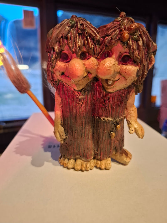 Resin Troll with hair couple